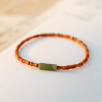 Fashion Peridot  Shoushan Stone Beaded Bracelet, Elegant Fresh Lemon Jade Bracelet žalia