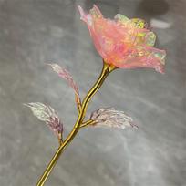 Gold leaf rose large gold leaf flower Qixi gift gold rose chocolate flower for girlfriend one size