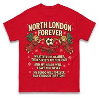 Šiaurės Londonas Visada Arsenal Kalėdiniai Marškinėliai T-shirt Vyriški Moteriški Unisex Viršutiniai Drabužiai XL