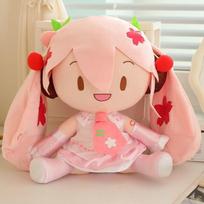 Animacinis Hatsune Miku pliušinis žaislas Kimštas lėlė Nesenstanti Anime Žavinga Fufu Hatsune Miku lėlė Patogi pliušinė pagalvė Dovana mergaitėms blue