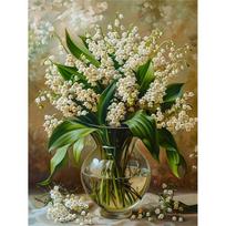 5D DIY Flowers Diamond Embroidery Full Diamond Gem Painting Artwork Decoration Home Wall Ornaments Round 20x30cm