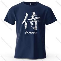 Samurai Character Printed Men's T-Shirt Fashion Oversized Classic Asian Aesthetics Graphic Tees for Women Tees Streetwear S įvairiaspalvis