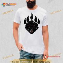 Wolf Claw Black PrinT T Shirt vintage Washed Casual Slightly streetwear Stretched fashion Unisex homme graphic S įvairiaspalvis