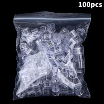 100Pcs Clothes Hanger Size Markers Clear Plastic Home Hangers Size Tag Kit XXS-5XL Snap On Hanger Divider Accessories Label