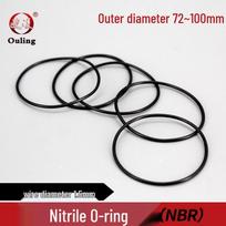 Oil-Resistant Waterproof Nitrile O-Ring Seals (72-100mm OD, 1.5mm Thick) Diameter 72*1.5mm (10 pcs) Black Nitrile O-ring