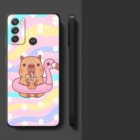 Phone Cover Case for Motorola Moto G50 G53 G30 G71 G60s G51 G73 G32 Edge 20 Pro 30 Lite G52 G22 Edge40 Colorful Capybara (3) Motorola Edge 30