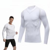 Vyriškas ilgomis rankovėmis maudymosi marškinėlis Rash Guard, greitai džiūstantis, apsaugantis nuo UV spindulių, banglenčių sportui, paplūdimio apranga plaukimui, vandens sportui ir lauko veiklai XXL balta