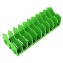 Practical Plier Organizer Rack Holds Up To Ten Pliers Drawer Toolbox Sturdy Pliers Tool Organizer Storage Rack Space-Saving žalia