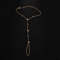 Minimalist Rhinestone Finger Link Bracelet Versatile Chain Jewelry Elegant Hand Chain Accessory For Women Daily Wear auksas