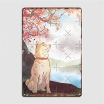 DORA Tin Sign Shiba Inu Metal Sign Club Party Cinema Classic Wall Decor Tin Sign Posters 20x30cm（7.8x11.8inch）