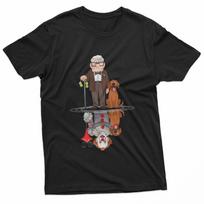 Disney Pixar Up Carl and Dug Horror Character T-Shirt S įvairiaspalvis
