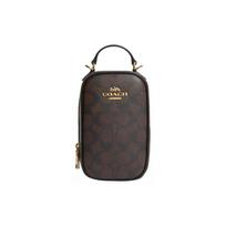COACH handbag Eva 11 classic presbyopic print four card slot zipper closure, artificial leather, mobile phone bag, hand-held shoulder crossbody bag juoda