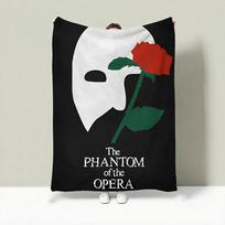 Musical T-The Phantom of the Opera Throw Lightweight 240g Flannel Blanket Soft Skin-friendly for Summer Cooling 75x90cm