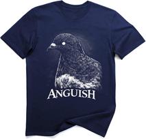 Anguish Pigeon Trippy Bird Graphic Shirt S įvairiaspalvis