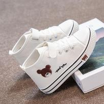 Sport Canvas Shoes For Children Baby Gym Shoes Hightop Girls Sneakers Boy Cloth Shoes Kids Skate Shoes School White Shoes Flats 27