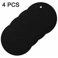 4pcs Food Grade Silicone Round Placemat Honeycomb Mat, Waterproof And Heat-insulating Table Mat, High Temperature And Heat Protection Mat