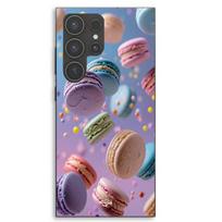Coque téléphone - MANIACASE - Samsung Galaxy S23 Ultra - Silicone TPU - Motif macarons colorés - Noir juoda