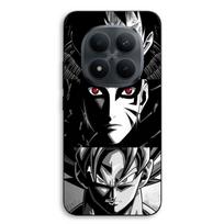 Dėklas Xiaomi Redmi Note 15 Pro 5g Sangoku Naruto Luffy one piece Dragon Ball Z juodai baltas fonas Maniacase juoda