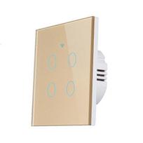 2/3/4 Gang Smart Light Switch Tuya Touch App Control NO Neutral Wire Required