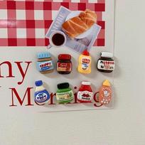 8pcs Drink Bottle Refrigerator Magnets Peanut Butter Cartoon Food Magnets  Home Decor
