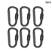 6Pcs Carabiner Set For Key Camping Survival Edc Outdoor Keychain Clip Aluminum Alloy Caribiner Hook Carabiners juoda