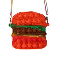 Colorful Pop It Hamburger Bag Fun Stress Relief And Storage Solution Rainbow