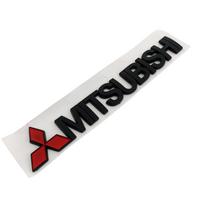 for Mitsubishi Lancer 9 Pajero ASX Outlander Eclipse Galant Mirage Car Side Trunk Badge Emblem15x2cm 3D Letters Sticker 1pcs Mitsubishi juoda