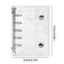 M5 Double Button Cover Transparent Loose Leaf Binder Cover Journal Sketchbook Accessories Diary Office Supplies sidabras