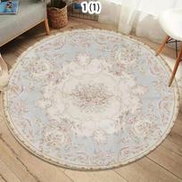 Luxury Vintage Persian Medallion Round Rug, Boho Mandala Floral Print Floor Mat, Non-Slip Living Room Carpet, Elegant Bohemian 80cmx80cm