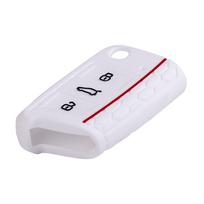 Automobilio rakto dangtelio silikoninis apvalkalas, skirtas VW Golf 7 MK7 VII Tiguan Polo Skoda Octavia A7 Kodiaq Seat Ateca Leon balta
