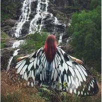 Halloween Butterfly Cape Moth Butterfly Cosplay Costumes Butterfly Peacock Shawl  Festival Party balta