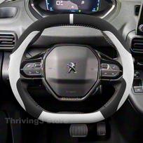 Šiltas zomšinis automobilio vairo užvalkalas naujam Peugeot 3008 5008 e-Partner 2008 408 508 308 2025 2026 Žieminiai šilti automobilių aksesuarai gray