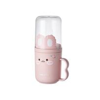Cute Cartoon Toothbrush Storage Box Compact Portable Mouthwash Cup Plastic Wash Cup Travel rožinė