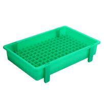 1PC Thickened Plastic 18650 Battery Storage Box Divided Transport Tray Lithium Battery Organizer Holder žalia