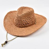 Natural Paper Straw Western Cowboy Hats for Women Men Foldable Wide Brim Summer Beach Sun Hats One Size chaki