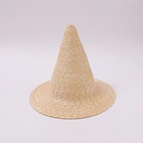 Mados dizainerio stiliaus 100% šiaudų rankų darbo retro aukštas burtininko raganos skrybėlės mados mados šou fedoros skrybėlės moteriai 54-58cm beige