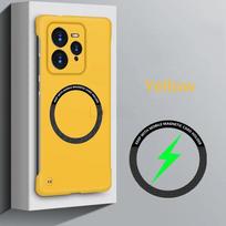 Itin plonas matinis Magsafe telefono dėklas Realme GT 7 Pro berėmis kietas PC apsauginis galinis dangtelis dėklai Realme GT7 Pro For Realme GT7 Pro geltona