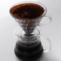 V60 kavos lašintuvas dervos kavos filtras „Barista“ virimo kavos piltuvas, 1–4 puodeliai