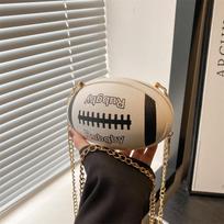 Trend niche design chain shoulder messenger bag summer new football type balta