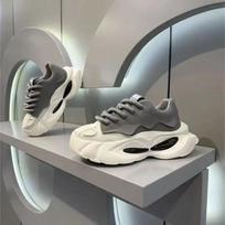 Chunky Sneakers Men Designer Soft Sole Sport Shoes Fashion Casual Microfiber Leather Upper Height Increased Platform White Shoes 39