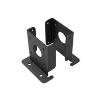 2pcs Sturdy Support Wood Fence Pergola Brackets Adjustable Design Easy Installation Post Base Brackets Black Sturdy 12-12CM juoda