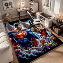 Superhero Love: The Ultimate Valentine's Day Gift! Office Mat Home Decor Office Rugs LB69 60cm by 90cm