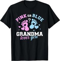 Gender reveal grandma Shirt Fun Gift Unisex T-Shirt 2XL