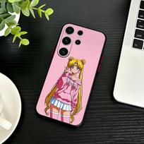 Cartoon Y-Sailor Moon Phone Case For Samsung S26,S25,S24,S23,S22,S21,S20,S30,Ultra,Plus,Fe,Note,5G Black Cover Samsung S21fe