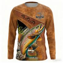 FishingT-Shirts 3D Pinting Fishing Apparel Breathable T-Shirt Long Sleeve Summer Outdoor Sports O-neck Fishing Shirts S