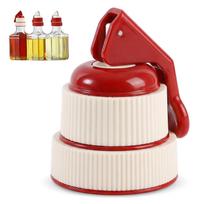 Vacuum Wine Stopper with Date Marker, Lever-Lock Wine Saver, 100% Leak-Proof Airtight Seal for Horizontal Fridge Storage, Reusable Wine Bottle Topper kreminė