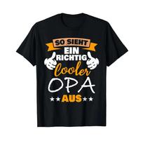 Men's So sieht Ein Richtig Cooler Opa aus I Funny T Shirt vintage Washed Breathable Unisex Soft graphic Slightly homme S įvairiaspalvis
