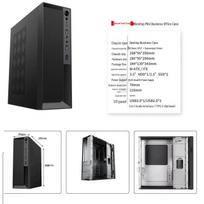 Compact Mini-ITX Desktop Case with mATX Motherboard, 1U PSU Support, and Half-Height GPU Compatibility