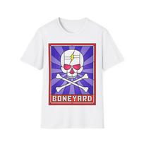 Funny Stained Glass Skull and Bones T-Shirt, Halloween Shirt, Spooky Tee S įvairiaspalvis