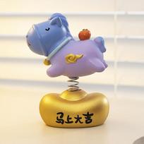 Creative Cartoon Zodiac Pony Ornaments For Home Office Desktop Decompression Car Decoration Exquisite Gift as the picture